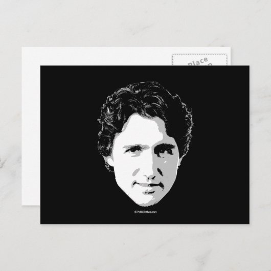 Justin Trudeau Head of Hair - png.nl Briefkaart (Voorkant / Achterkant)
