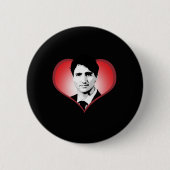 Justin Trudeau Heart -.png Ronde Button 5,7 Cm (Voorkant)