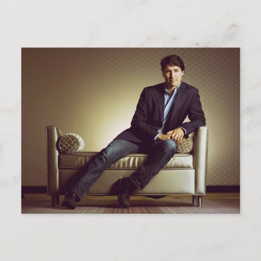 Justin Trudeau in jeans 2014 Briefkaart (Voorkant)