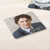 Justin Trudeau Kartonnen Onderzetters (Schuin)