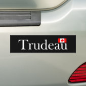 Justin Trudeau Officiële Canadese vlag Donkere kle Bumpersticker (Op auto)