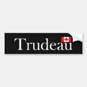 Justin Trudeau Officiële Canadese vlag Donkere kle Bumpersticker (Voorkant)