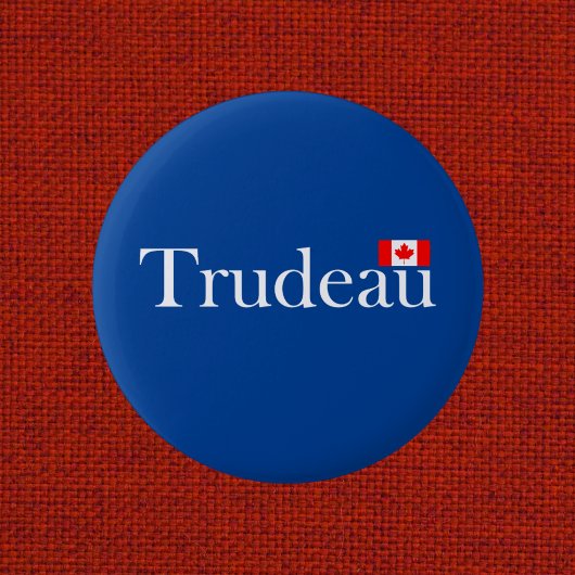 Justin Trudeau Officiële Canadese vlag Donkere kle Ronde Button 5,7 Cm
