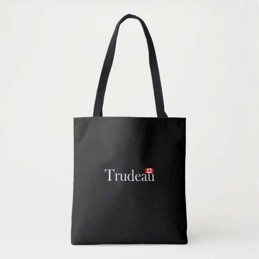 Justin Trudeau Officiële Canadese vlag Donkere kle Tote Bag (Voorkant)