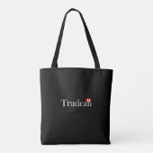 Justin Trudeau Officiële Canadese vlag Donkere kle Tote Bag (Achterkant)