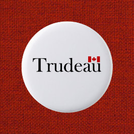 Justin Trudeau Officiële Canadese Vlag Lichtkleur Ronde Button 5,7 Cm