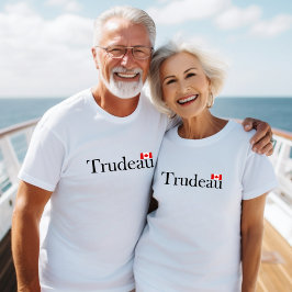 Justin Trudeau Officiële Canadese Vlag Lichtkleur T-shirt