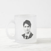 Justin Trudeau Portrait Matglas Koffiemok (Links)