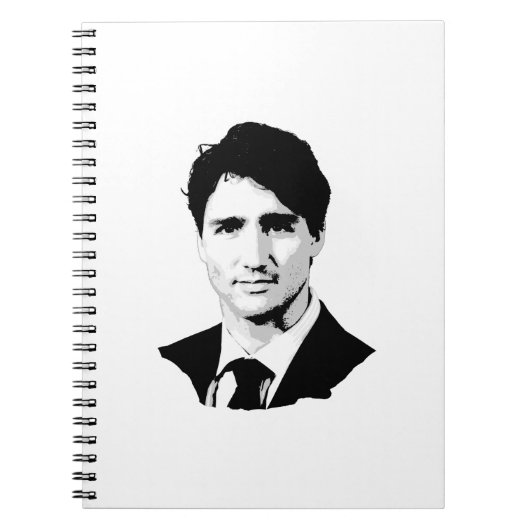 Justin Trudeau Portrait Notitieboek (Voorkant)