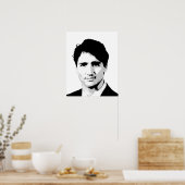 Justin Trudeau Portrait Poster (Keuken)