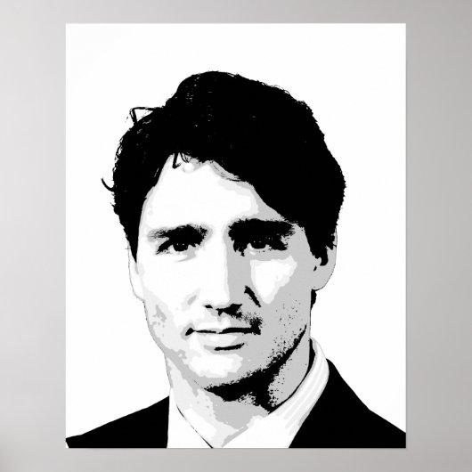 Justin Trudeau Portrait Poster (Voorkant)