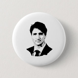 Justin Trudeau Portrait Ronde Button 5,7 Cm