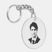 Justin Trudeau Portrait Sleutelhanger (Voorkant Links)