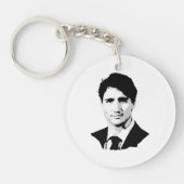 Justin Trudeau Portrait Sleutelhanger (Voorkant)