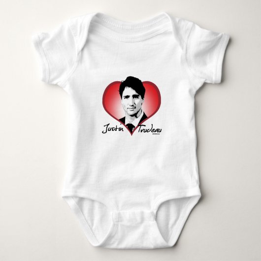 Justin Trudeau Signature Heart -.png Romper (Voorkant)