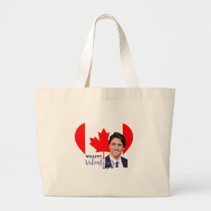 justin trudeau valentijn grote tote bag