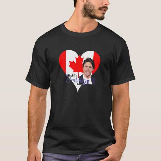 justin trudeau valentijn t-shirt (Voorkant)