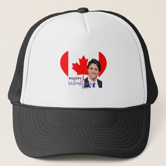 justin trudeau valentijn trucker pet (Voorkant)