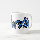 Justin Vorname Name blue Tasse Kaffeetasse Koffiemok (Voorkant rechts)