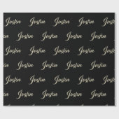 Justin Vorname Name edles Geschenkpapier Papier (Vlak)