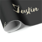Justin Vorname Name edles Geschenkpapier Papier (Rol Hoek)