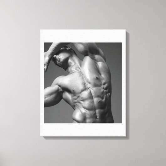 Justin Woltering Bodybuilder Afbeelding Wrap Canvas Afdruk (Voorkant)