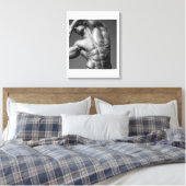 Justin Woltering Bodybuilder Afbeelding Wrap Canvas Afdruk (Insitu (Slaapkamer))
