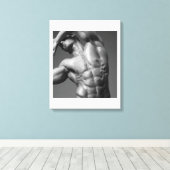 Justin Woltering Bodybuilder Afbeelding Wrap Canvas Afdruk (Insitu (Houten vloer))