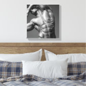 Justin Woltering Bodybuilder Afbeelding Wrap Canvas Afdruk (Insitu (Slaapkamer))