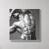 Justin Woltering Bodybuilder Afbeelding Wrap Canvas Afdruk (Voorkant)