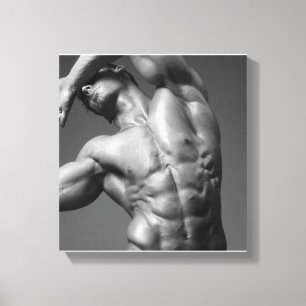 Justin Woltering Bodybuilder Afbeelding Wrap Canvas Afdruk