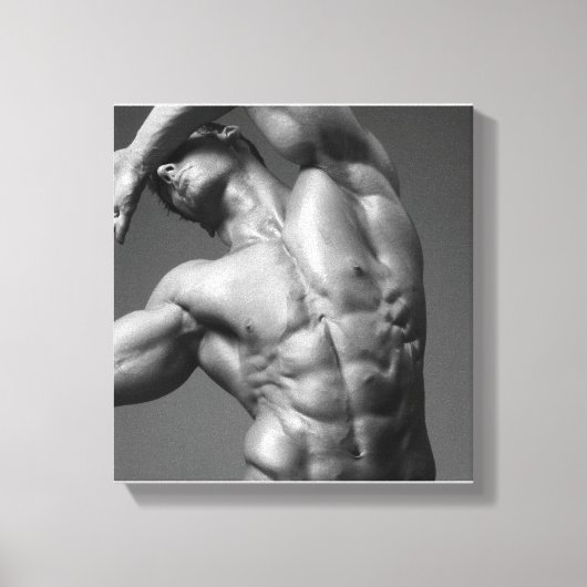 Justin Woltering Bodybuilder Afbeelding Wrap Canvas Afdruk (Voorkant)