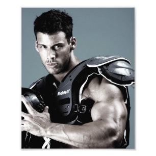 Justin Woltering Football Pose Foto - 8 x10 Afdruk