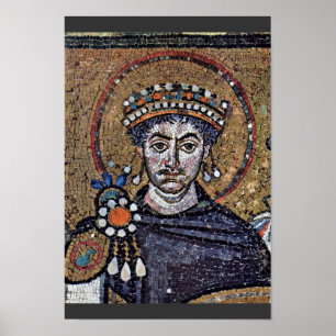 Justiniaans I, San Vitale (Ravenna) Choir Mosaics  Poster