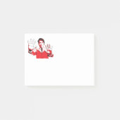 Justins handen. post-it® notes (Voorkant)