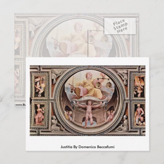 Justitia by Domenico Beccafumi Briefkaart (Voorkant / Achterkant)