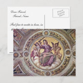 Justitia Tondo by Raffael (beste kwaliteit) Briefkaart (Voorkant / Achterkant)
