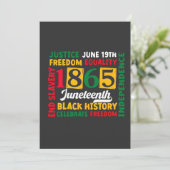 Justitie 19 juni Vrijheid Gelijkheid 1865 Save The Date (Staand voorkant)