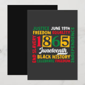 Justitie 19 juni Vrijheid Gelijkheid 1865 Save The Date (Voorkant / Achterkant)