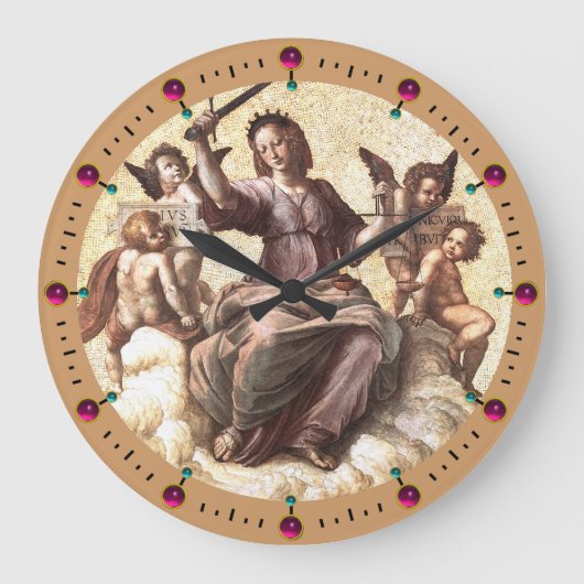 JUSTITIE Allegory Fresco door Raffaello Sanzio Grote Klok (Voorkant)