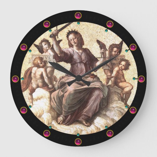 JUSTITIE Allegory Fresco door Raffaello Sanzio Grote Klok (Voorkant)
