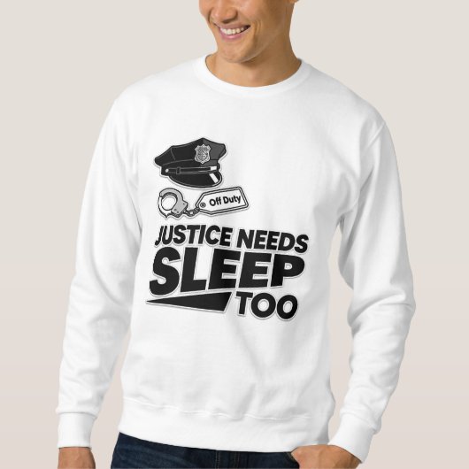 Justitie heeft ook slaap nodig, minimalistisch voo trui (Voorkant)