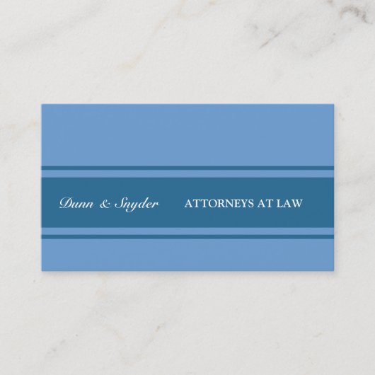 Justitie in Blue Stripes Attorney | Adviseur Visitekaartje (Voorkant)