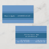 Justitie in Blue Stripes Attorney | Adviseur Visitekaartje (Voorkant / Achterkant)