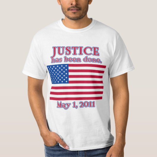 JUSTITIE IS GEDAAN T-shirt (Voorkant)