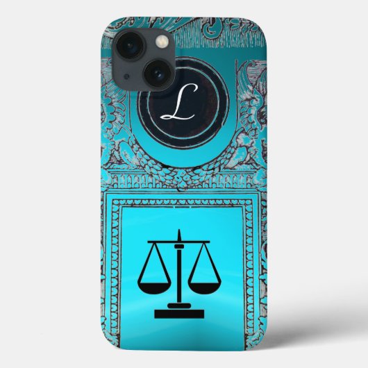 JUSTITIE JURIDISCHE KANTOOR, ATTORNEY Monogram bla Case-Mate iPhone Case (Achterkant)
