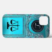 JUSTITIE JURIDISCHE KANTOOR, ATTORNEY Monogram bla Case-Mate iPhone Case (Achterkant (horizontaal))