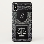 JUSTITIE JURIDISCHE KANTOOR, ATTORNEY Monogram Bla Case-Mate iPhone Case (Achterkant)
