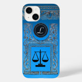JUSTITIE JURIDISCHE KANTOOR, ATTORNEY Monogram bla Case-Mate iPhone Case (Achterkant)