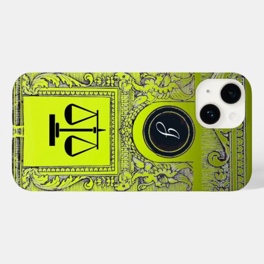 JUSTITIE JURIDISCHE KANTOOR, ATTORNEY Monogram Gee Case-Mate iPhone Case (Achterkant (horizontaal))